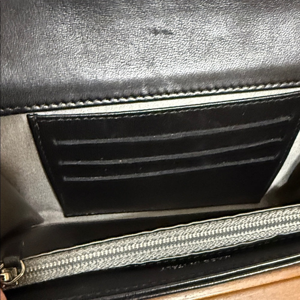 CHANEL Black Lambskin Camellia Embossed Long Bifold Wallet