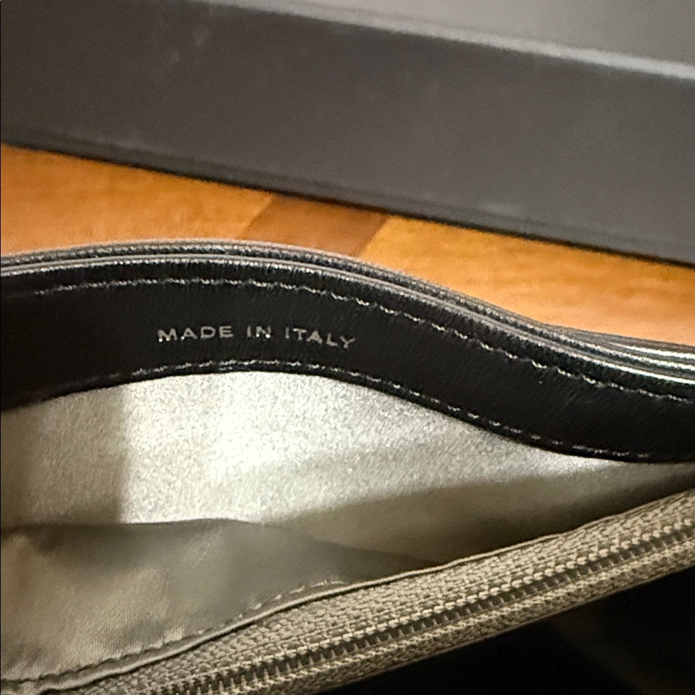 CHANEL Black Lambskin Camellia Embossed Long Bifold Wallet