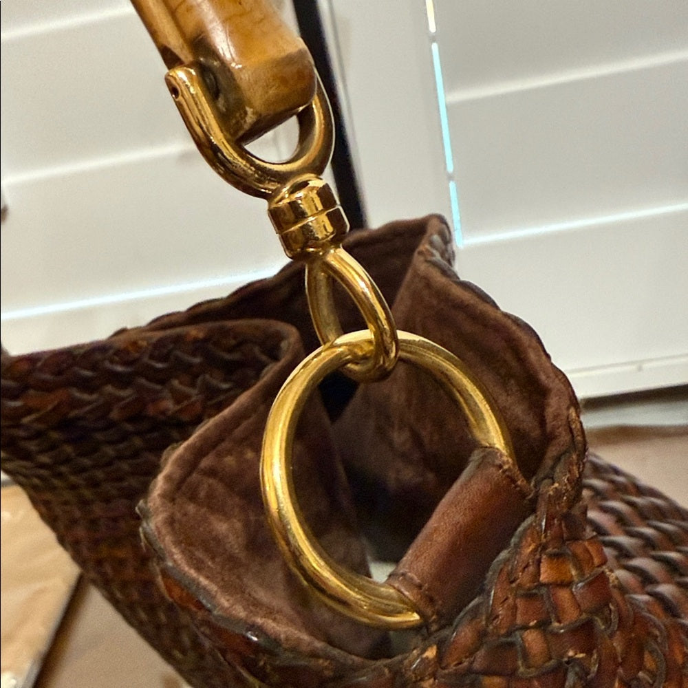 Gucci Rare Woven Leather 2 Way Bag