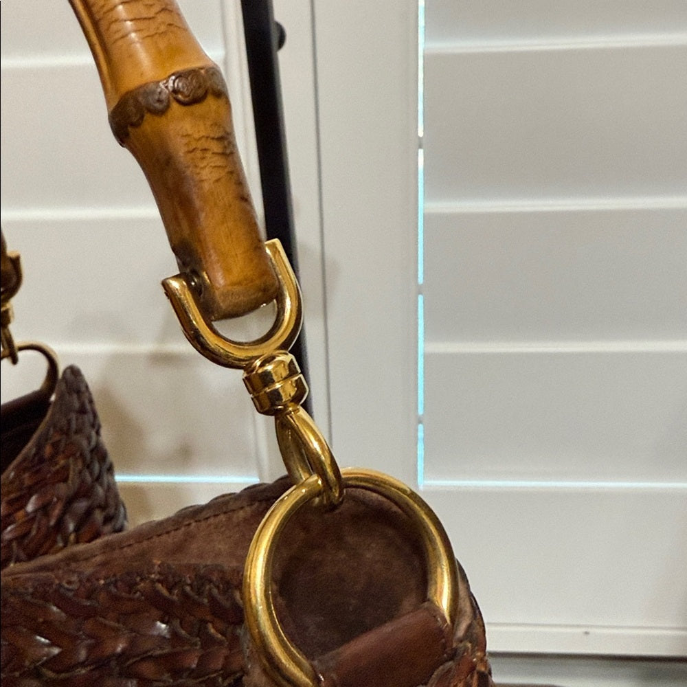 Gucci Rare Woven Leather 2 Way Bag