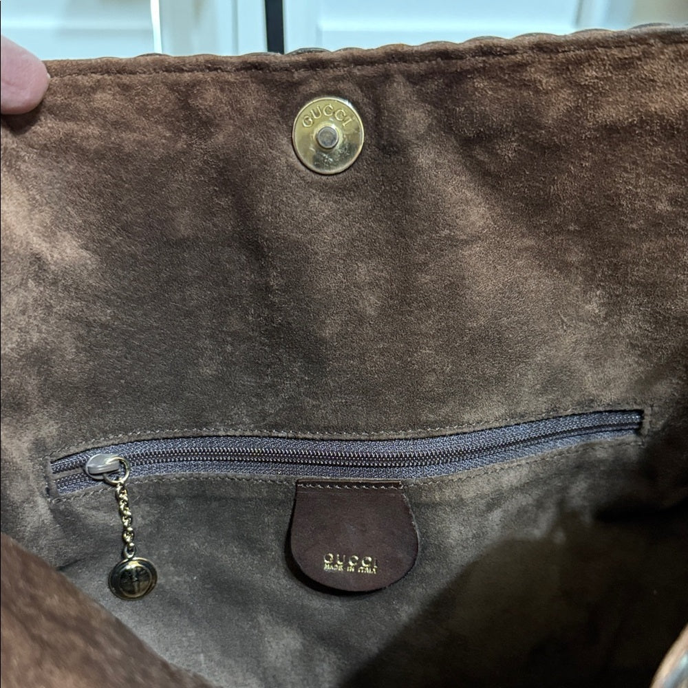 Gucci Rare Woven Leather 2 Way Bag