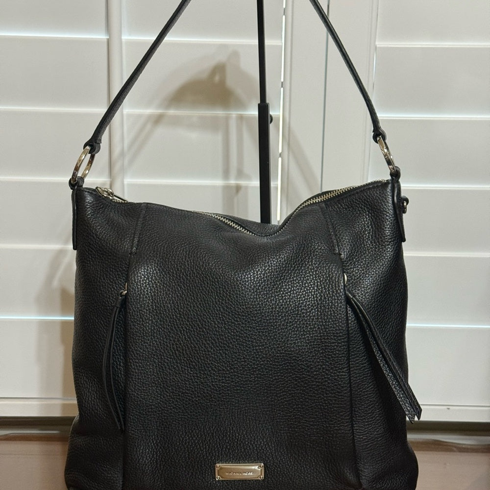 Michael Kors Black Pebbled Leather Hobo Bag