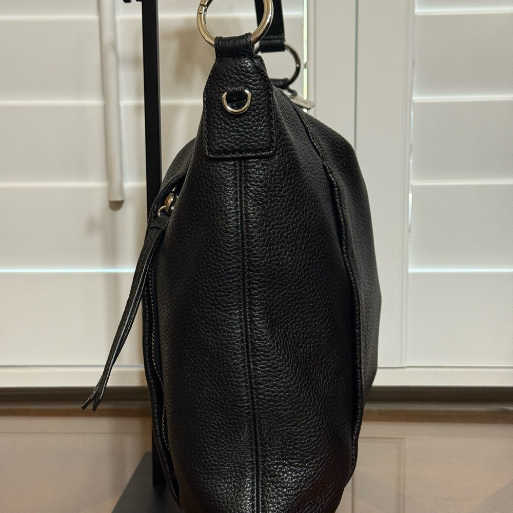 Michael Kors Black Pebbled Leather Hobo Bag