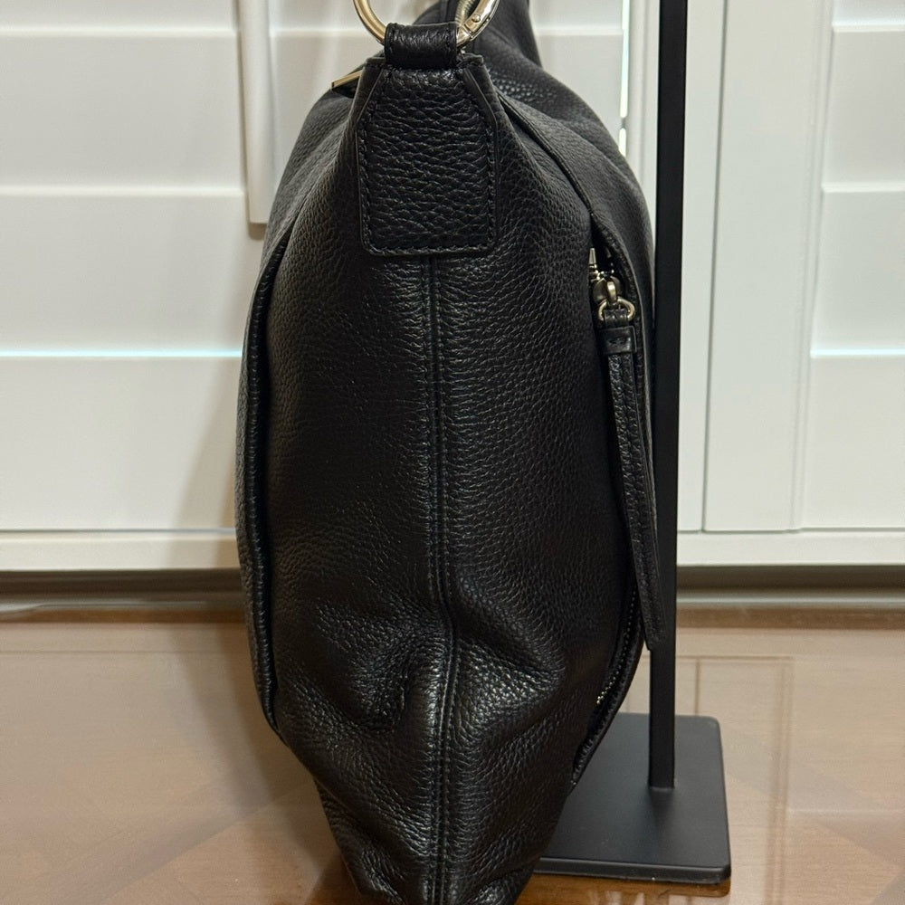 Michael Kors Black Pebbled Leather Hobo Bag