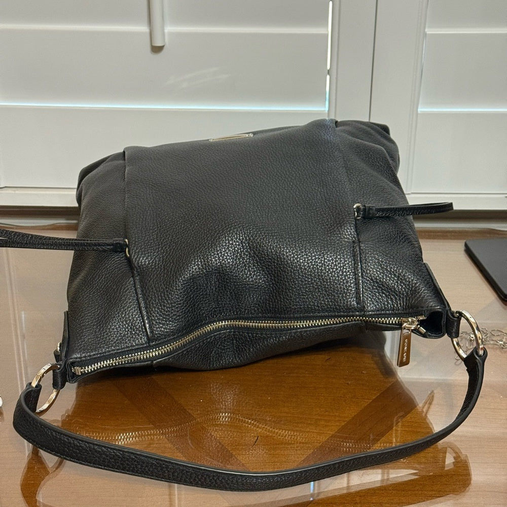 Michael Kors Black Pebbled Leather Hobo Bag