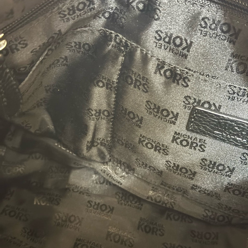 Michael Kors Black Pebbled Leather Hobo Bag