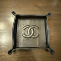 CHANEL Black Lambskin Tray