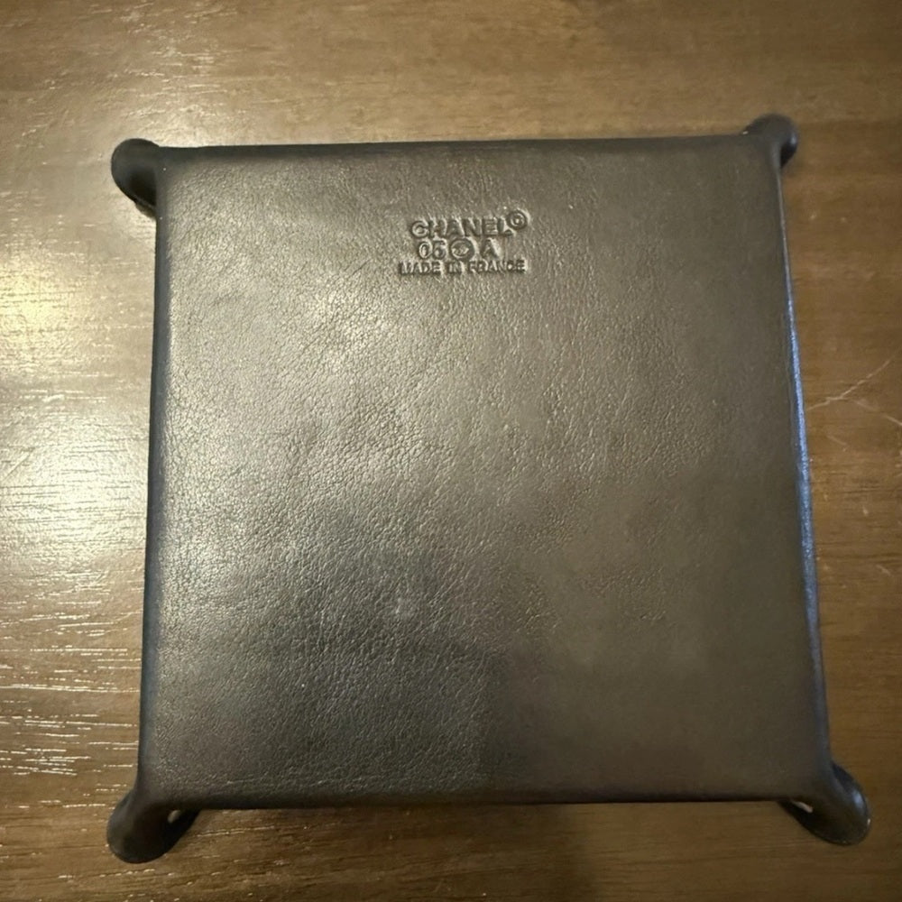 CHANEL Black Lambskin Tray