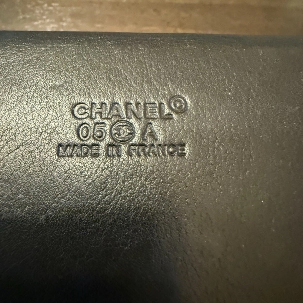 CHANEL Black Lambskin Tray