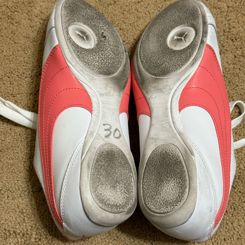 Puma Women's White Sneakers with Pink Highlights